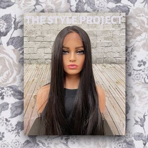 Lady lace wig Kay 35” zig zag part 1B nwt